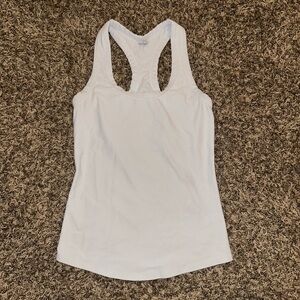 Women's White Racerback Tank Top